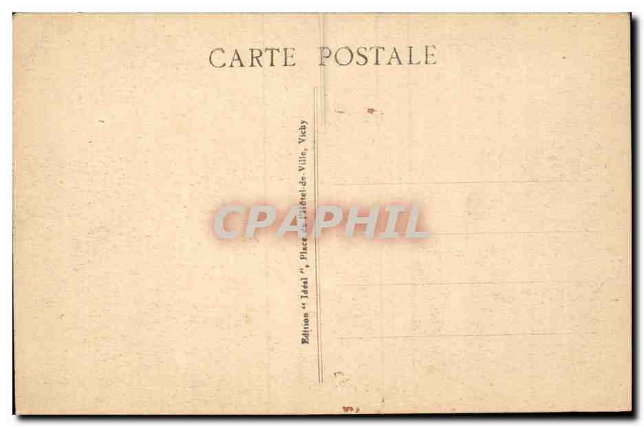 Vichy CPA Hopital militaire  — Rückseite