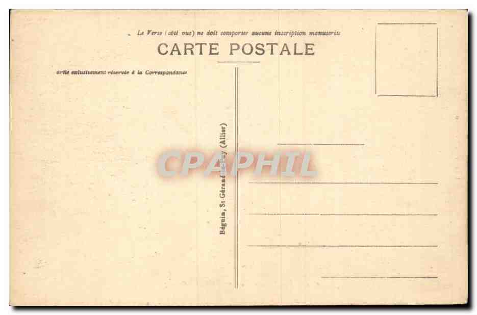Vichy CPA Vue sur l'Allier (paysage pecheurs) — Rückseite
