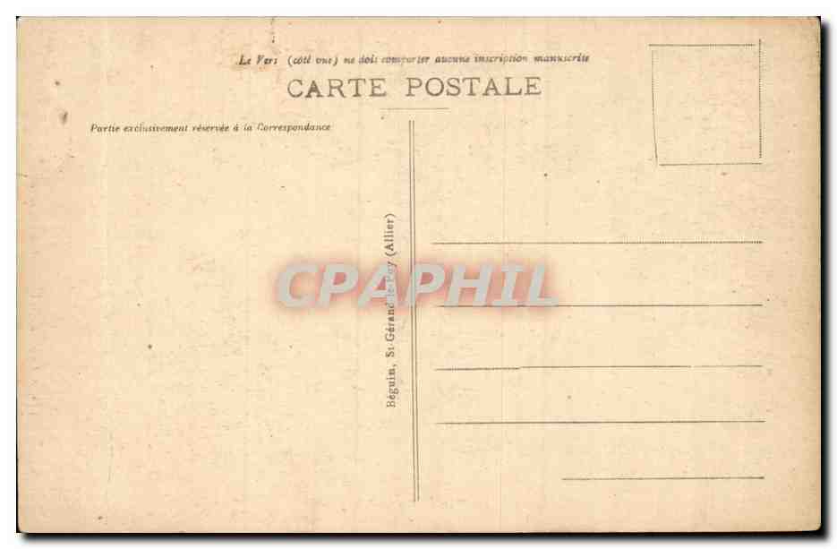 Vichy CPA Un coin des grands parc — Verso