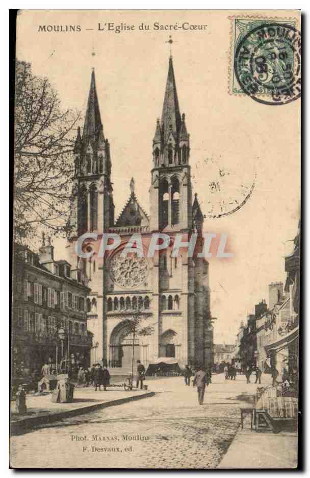 Moulins CPA L'eglise du Sacre Coeur