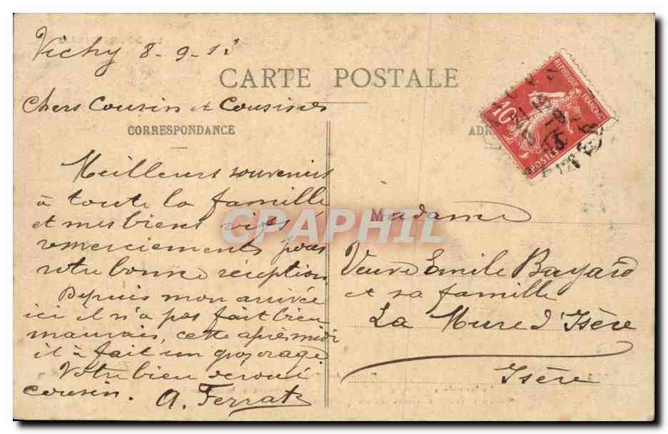 CPA Le Bourbonnais Retour des champs TOP — Rückseite