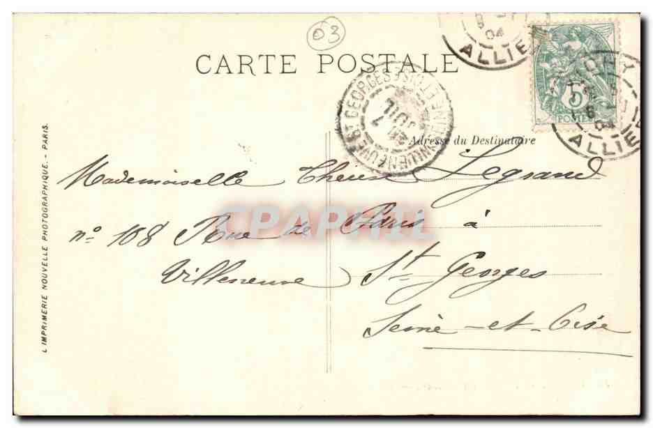 Vichy - Le Pont sur l'Allier - CPA  — Rückseite