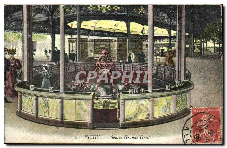 Vichy - Source Grande Grille - CPA 