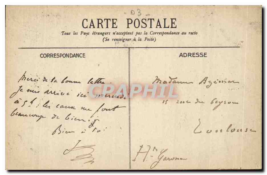 Vichy - Source Grande Grille - CPA  — Verso