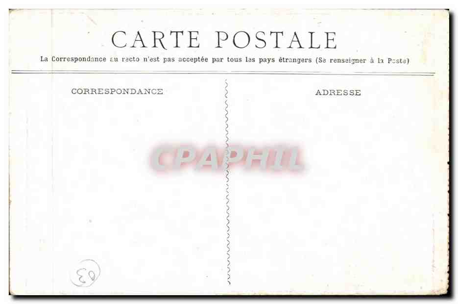 Vichy - Restaurant du Casino - CPA  — Rückseite