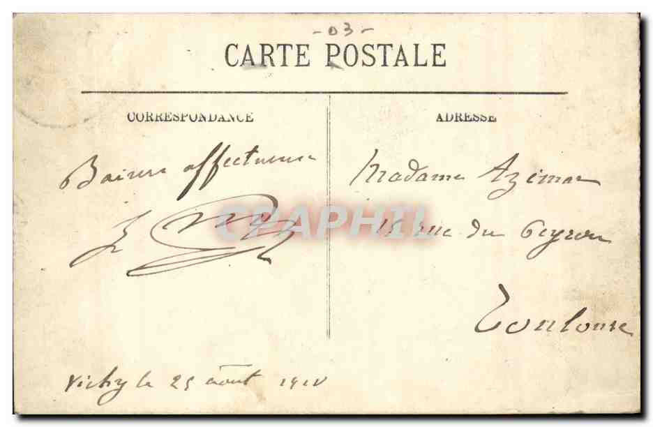 Vichy — Promenade sur les Bords de l'Allier — LL. — Rückseite