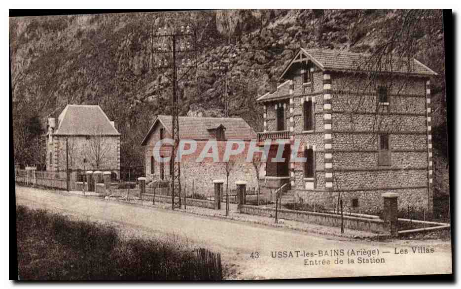 USSAT-les-BAINS (Ariège) — Les Villas — Entrée de la Station