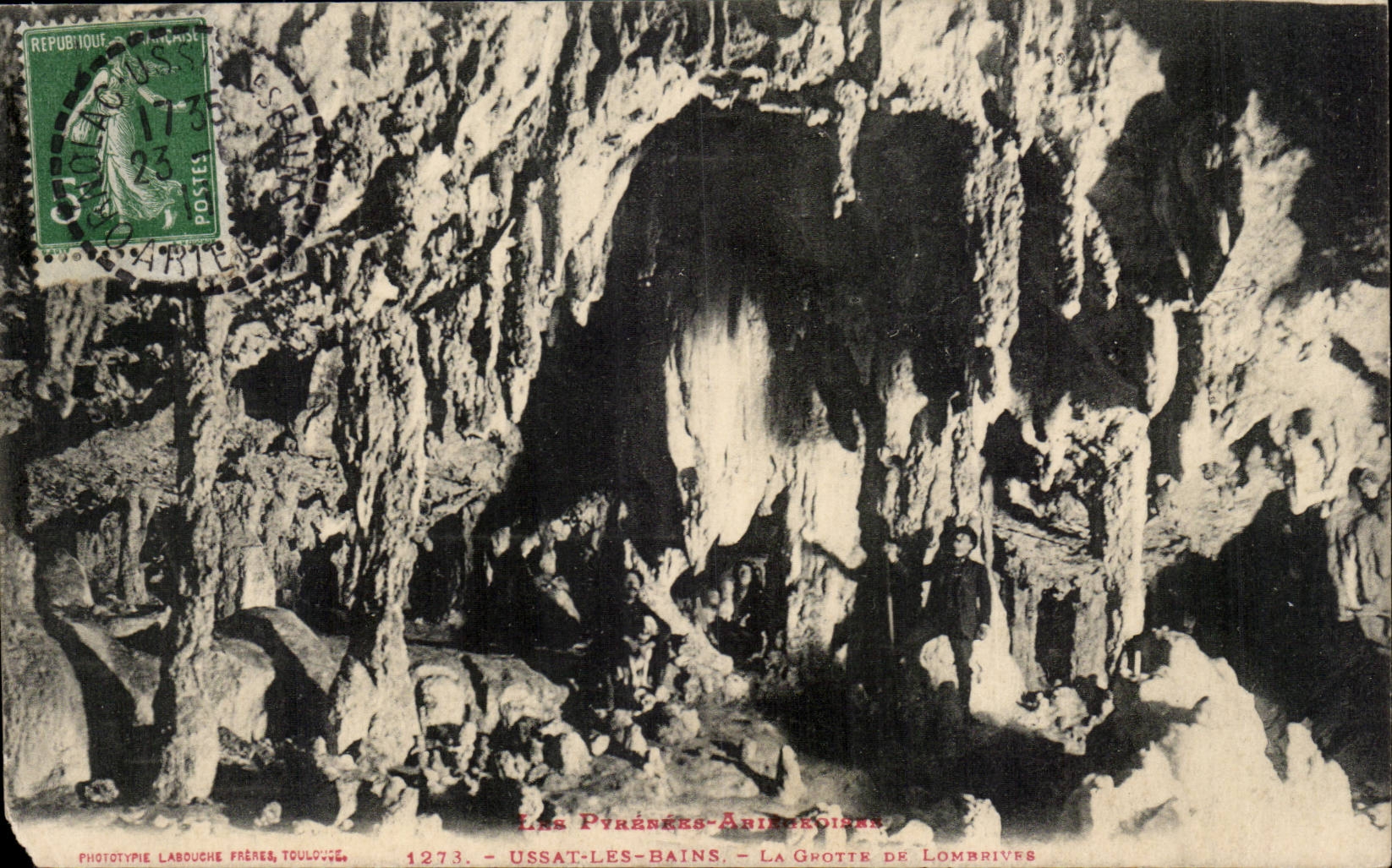 Ussat-les-Bains — La Grotte de Lombrives — Phototypie Labouche Frères, Toulouse, n°1273