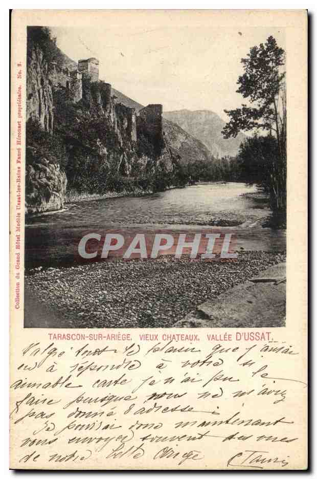 Tarascon-sur-Ariège, vieux châteaux, vallée d'Ussat — Collection du Grand Hôtel Motel Usant-les-Bains, No. 8
