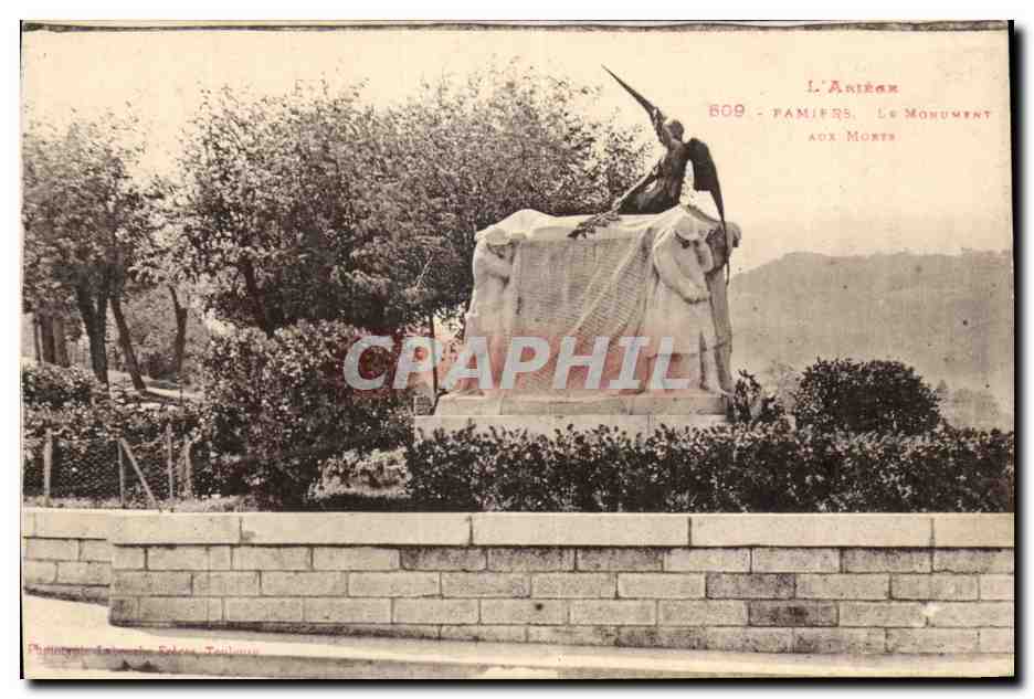 Pamiers CPA Le monument aux morts