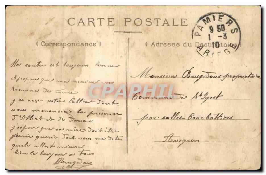 Pamiers CPA Eglise Notre DAme du camp — Rückseite