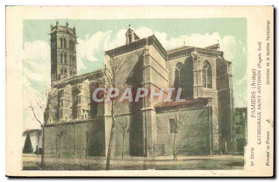 Pamiers CPA Cathedrale Saint Antonin (facade sud)