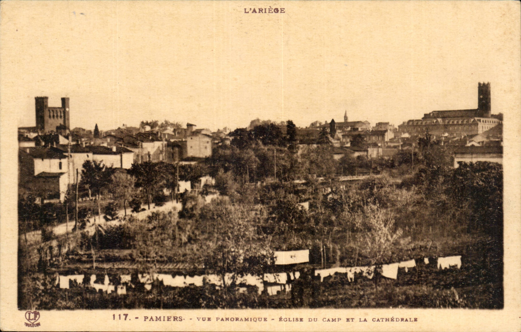 Pamiers - Vue Panoramique - Eglise du Camp et la Cathedrale - CPA 