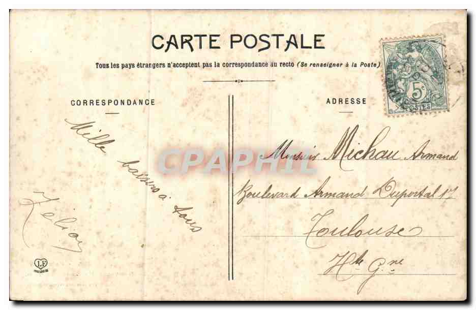 Pamiers - La Nouvelle Mairie et le Parc - CPA  — Rückseite