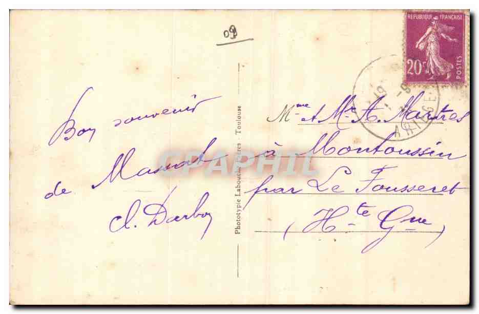 Massat - Vue Generale prise du Dounes - CPA  — Rückseite