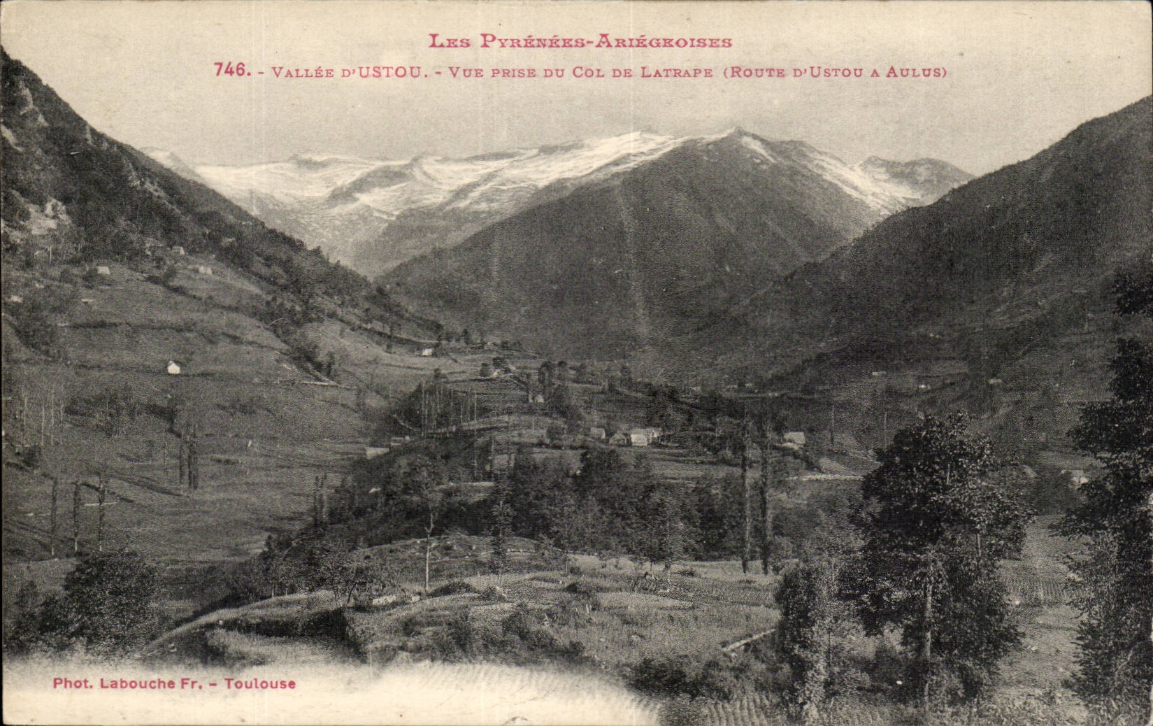 Vallee d'Ustou - Vue Prise du Col de Latrape - Route d'Ustou - CPA 