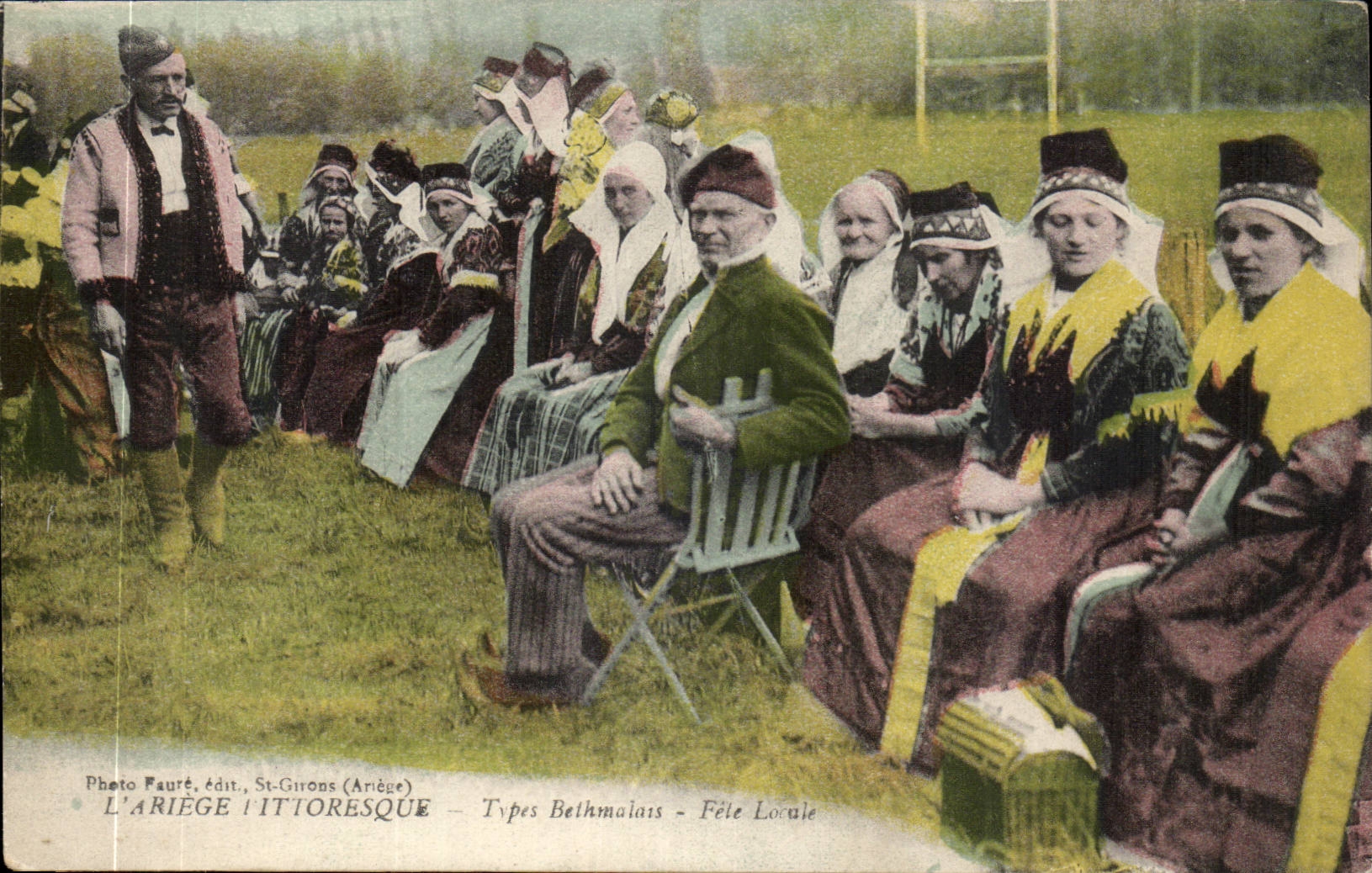 CPA Ariege Types Bethmalais Fete locale (folklore costume)