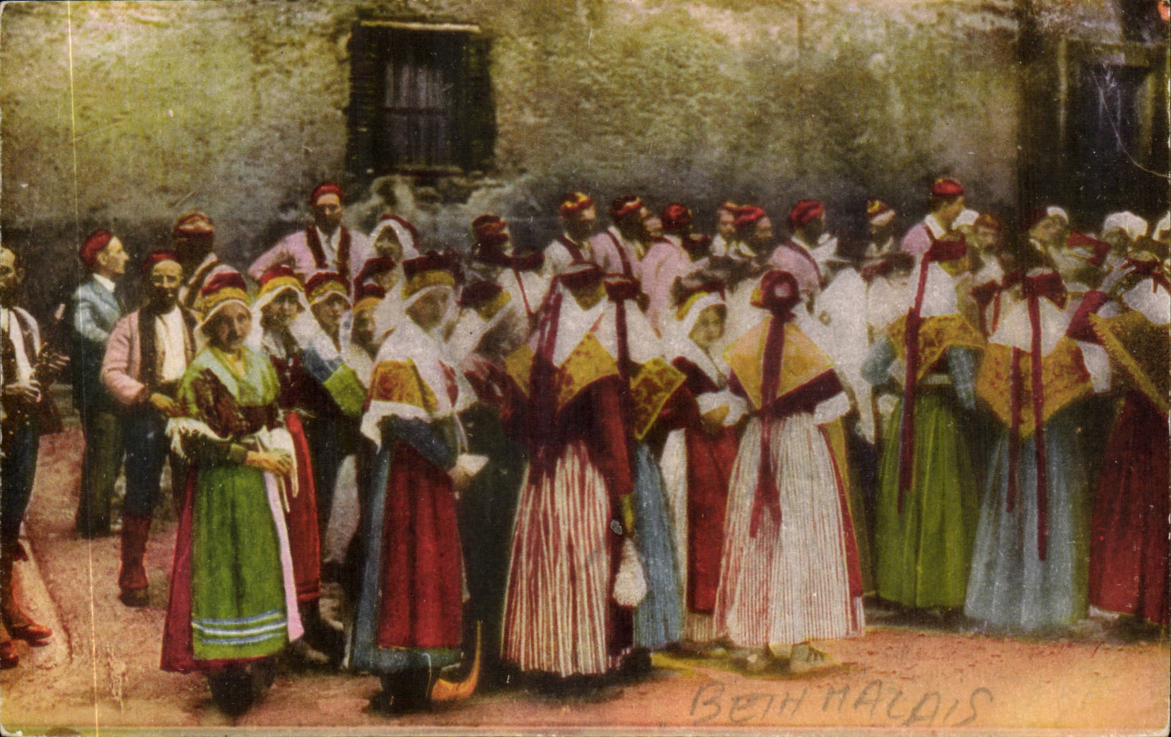 CPA Ariege Bethmalais (folklore costume)