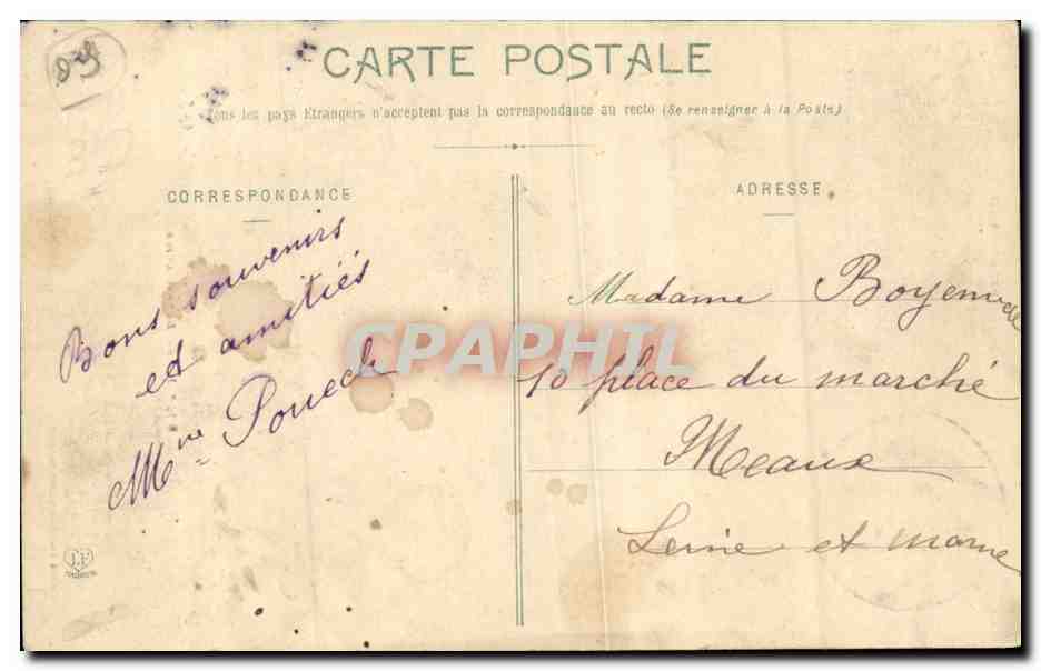 CPA Ariege Jeune Bethmalaise (folklore costume) — Verso