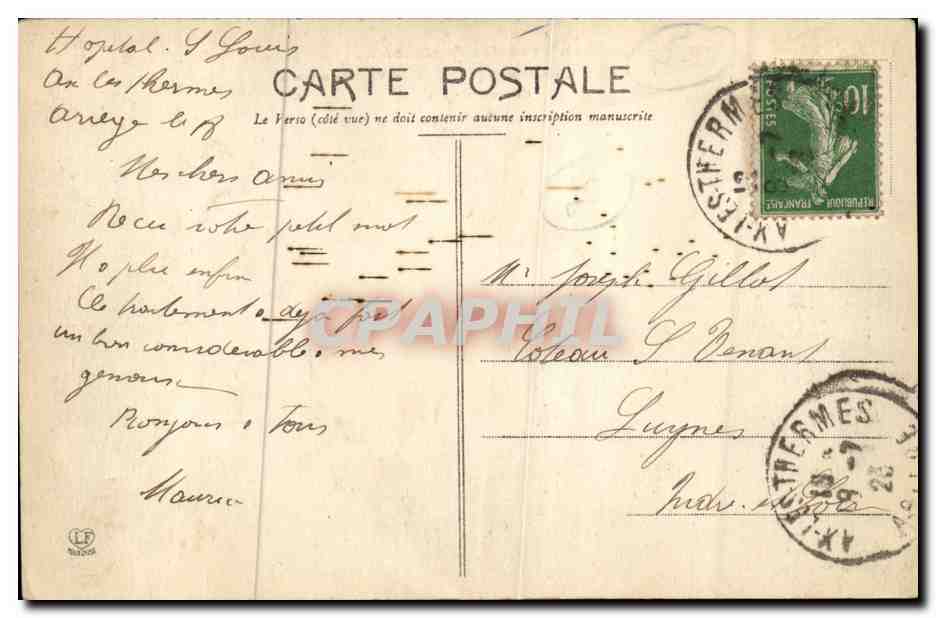 Ax les Thermes CPA Orgeix et vallee d'Orlu Cirque d'orlu — Rückseite