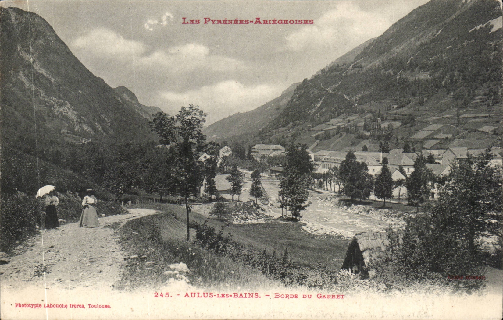 Aulus les Bains CPA Bords du Garbet