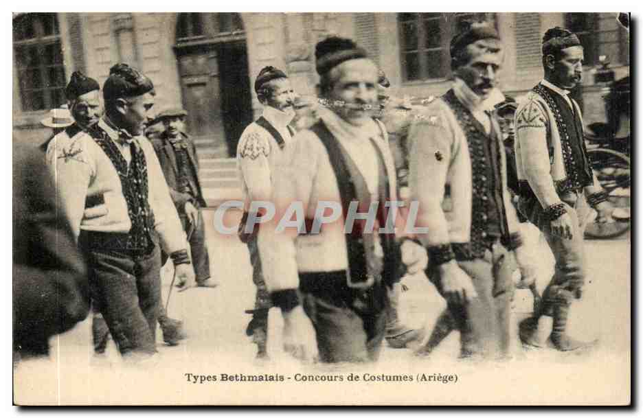 Ariege CPA Types Bethmalais Concours de costumes (folklore costume)