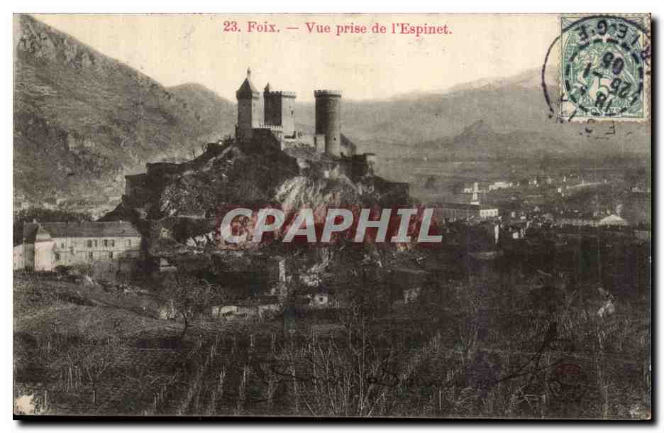 Foix CPA Vue prise de l'Espinet