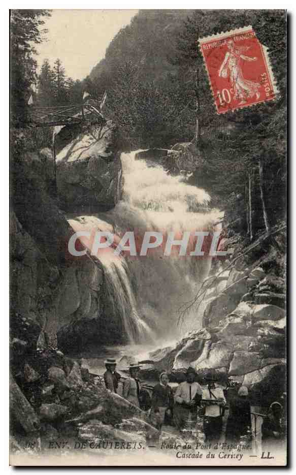 Cauterets CPA Route du pont d'Espagne Cascade du CErisey