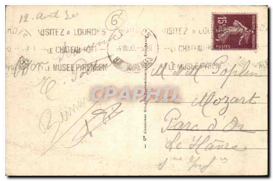 Gavarnie CPA L'hotel du cirque et le cirque — Verso