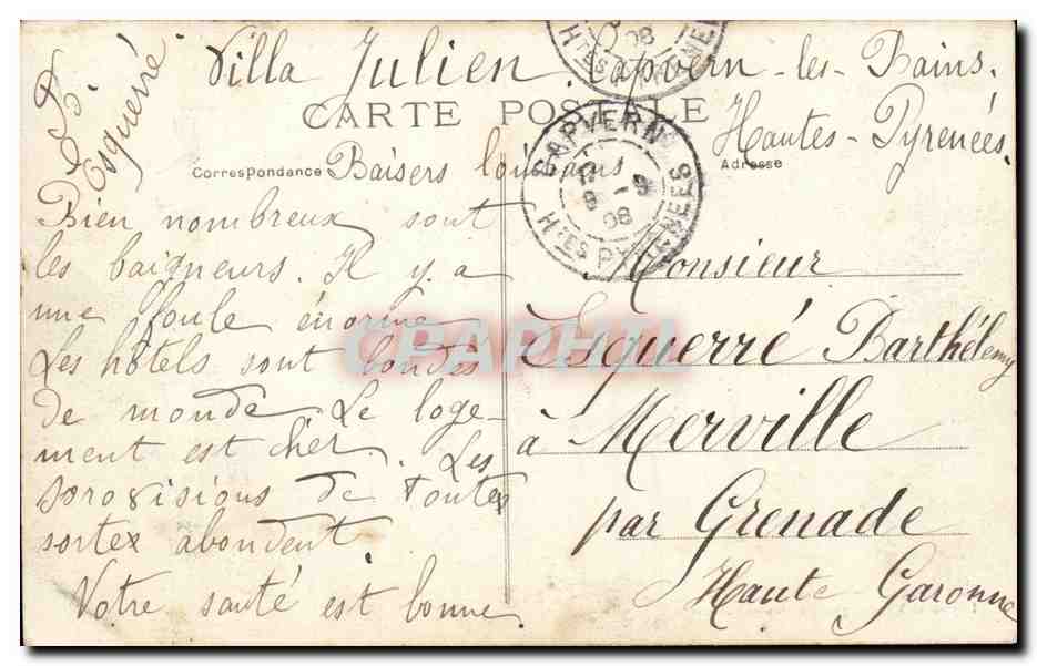 Capvern-les-Bains — Établissement thermal — Déjean et Vaissié, phot. éditeurs, Caylus — Reverso