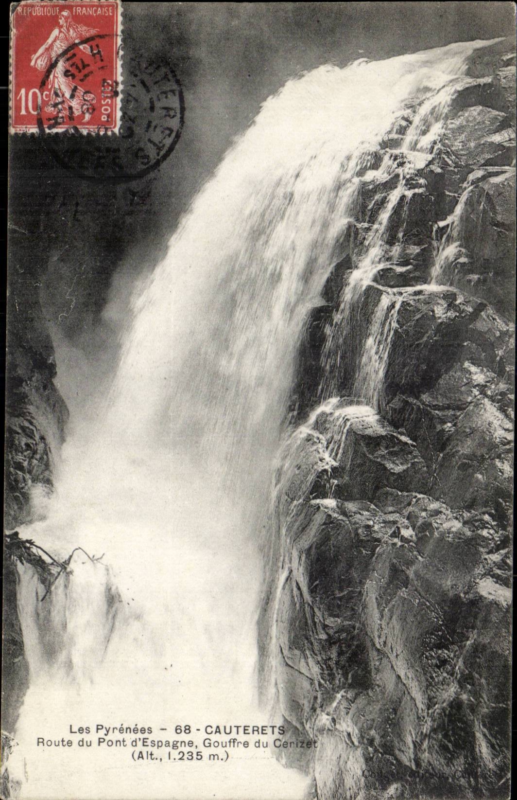 Les Pyrénées - 68 - CAUTERETS — Gouffre du Cenizet (Alt. 1.235 m.) — éditeur non visible
