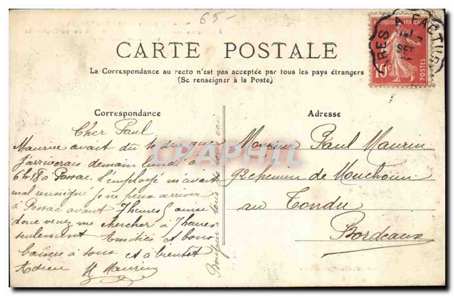 CAuterets CPA Etablissement thermal de la Railliere et val de CAuterets — Verso