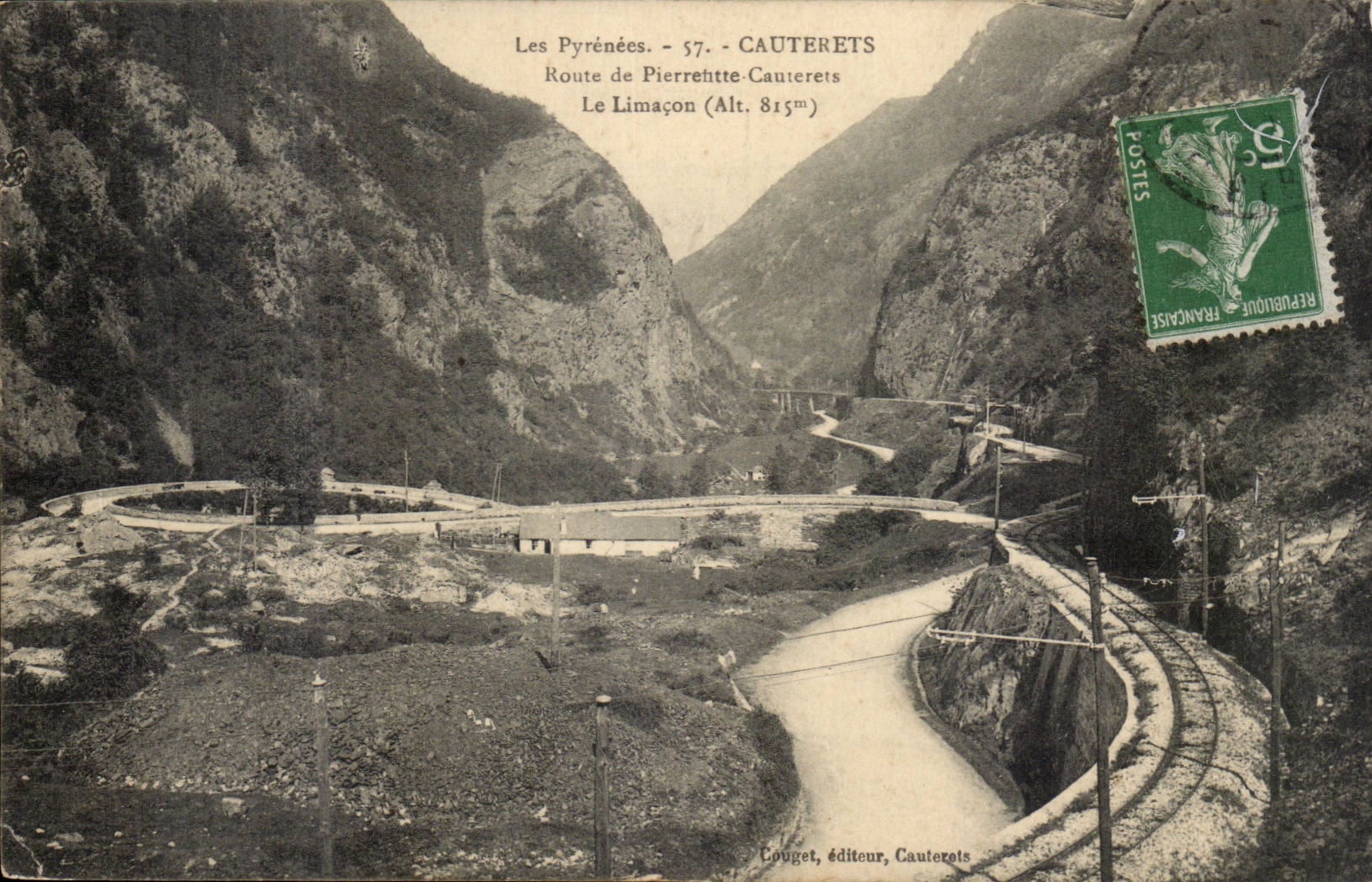 CAuterets CPA Route de Pierrefitte Le limacon