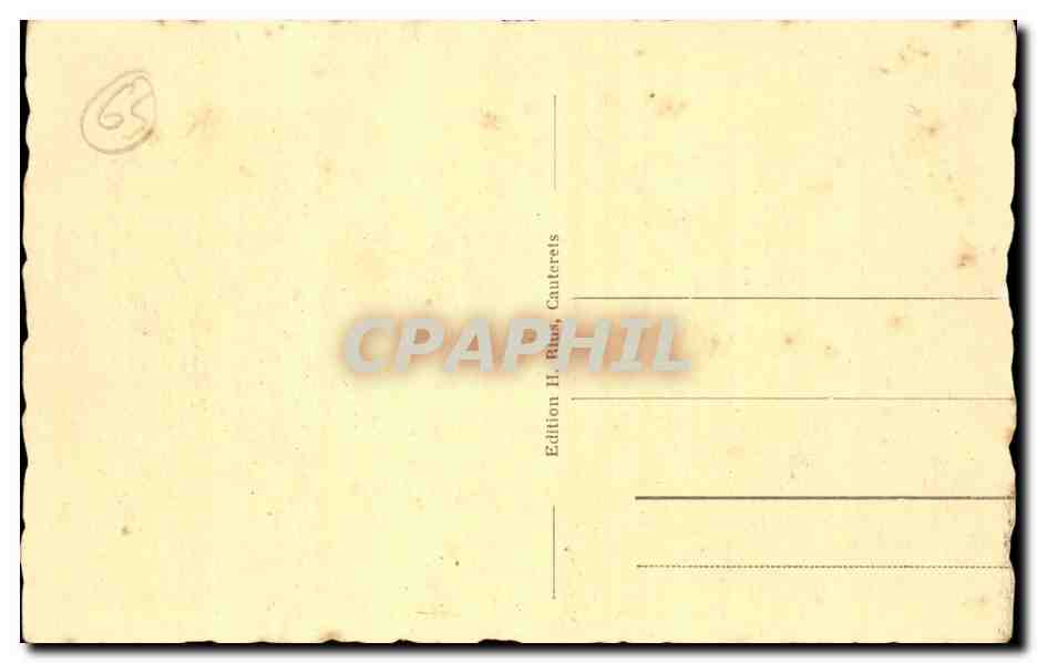 CAuterets CPA Vue generale prise du Mamelon vert — Verso
