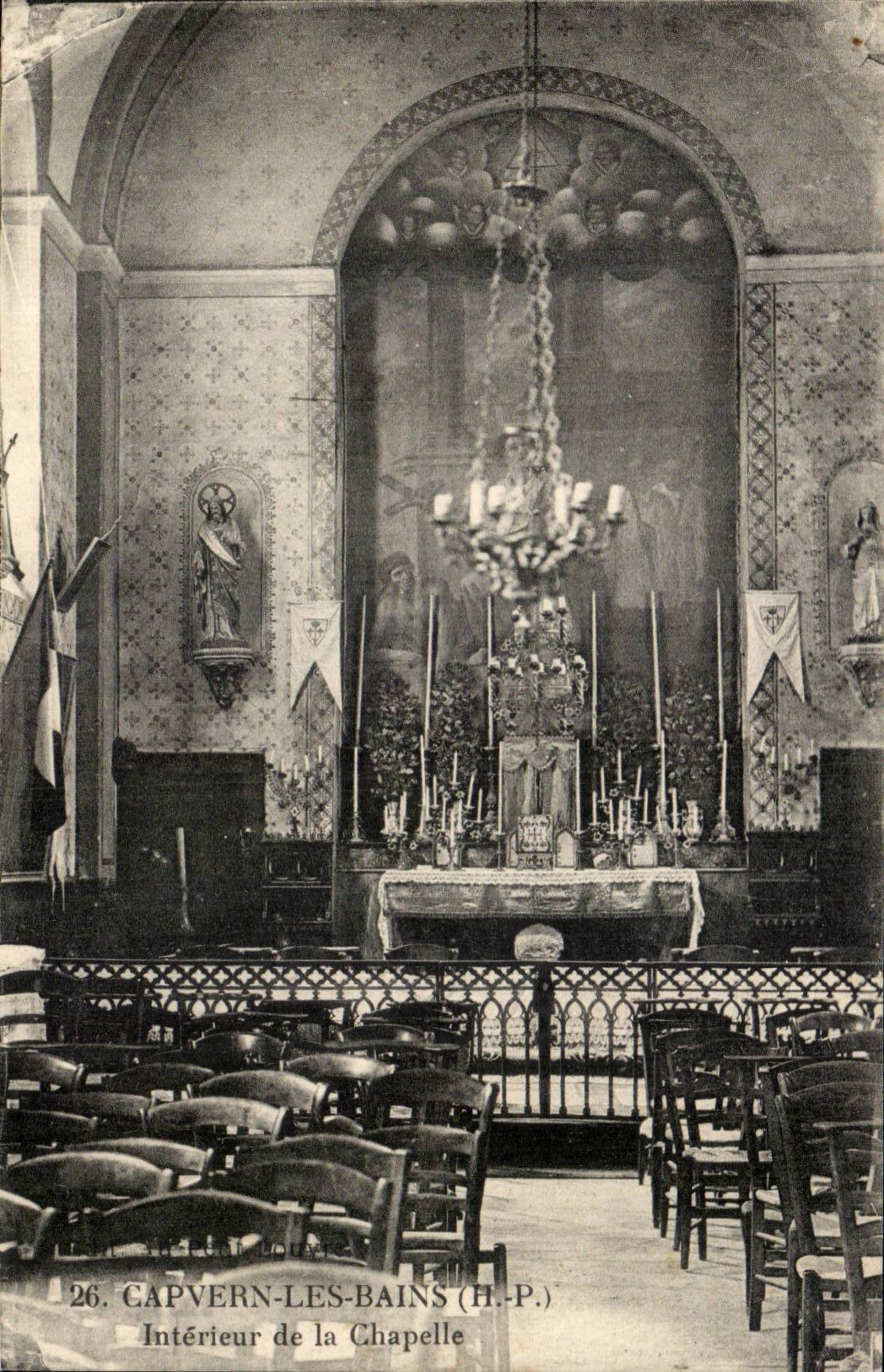CApvern les Bains CPA Interieur de la chapelle
