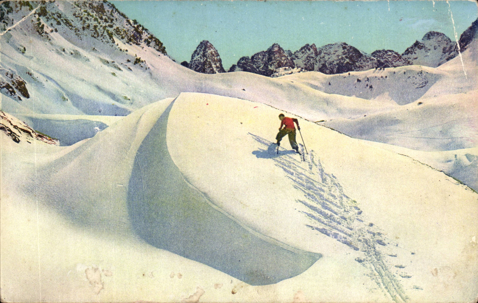 De Pyreneeën onder sneeuw — Uitgave Alix, Bagnères-de-Bigorre, n°1365