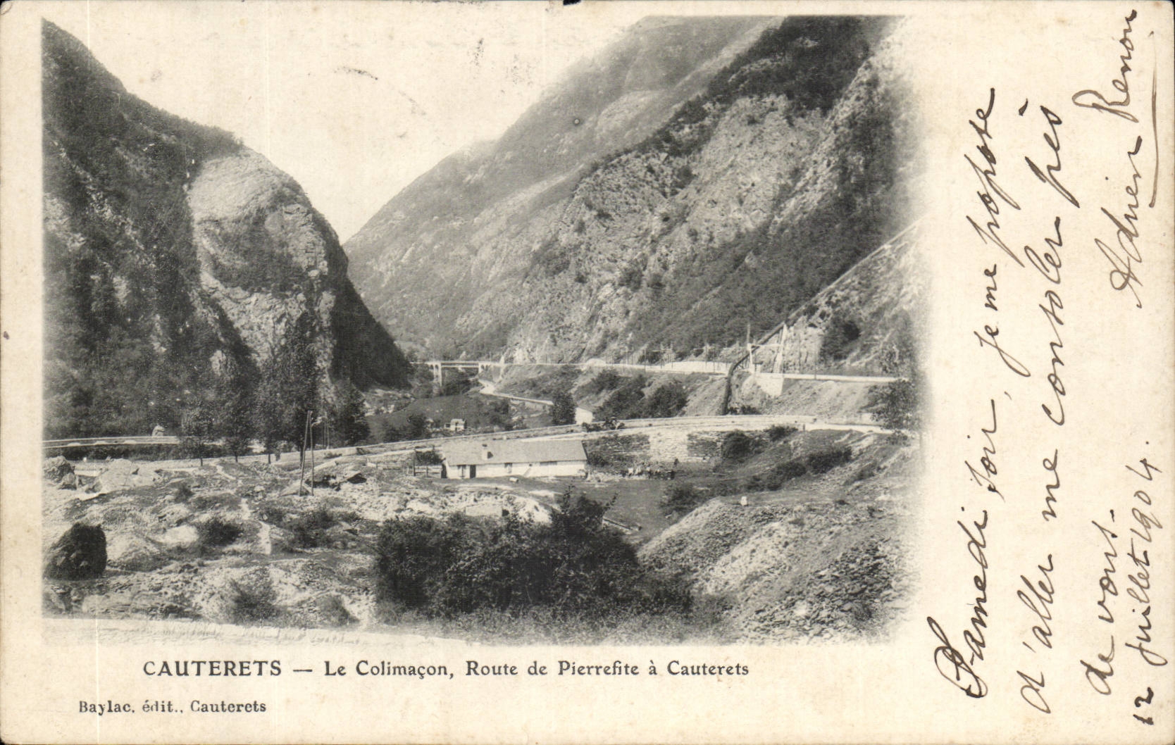 Cauterets — Le Colimagon, Route de Pierrefitte à Cauterets — Baylac édit. Cauterets