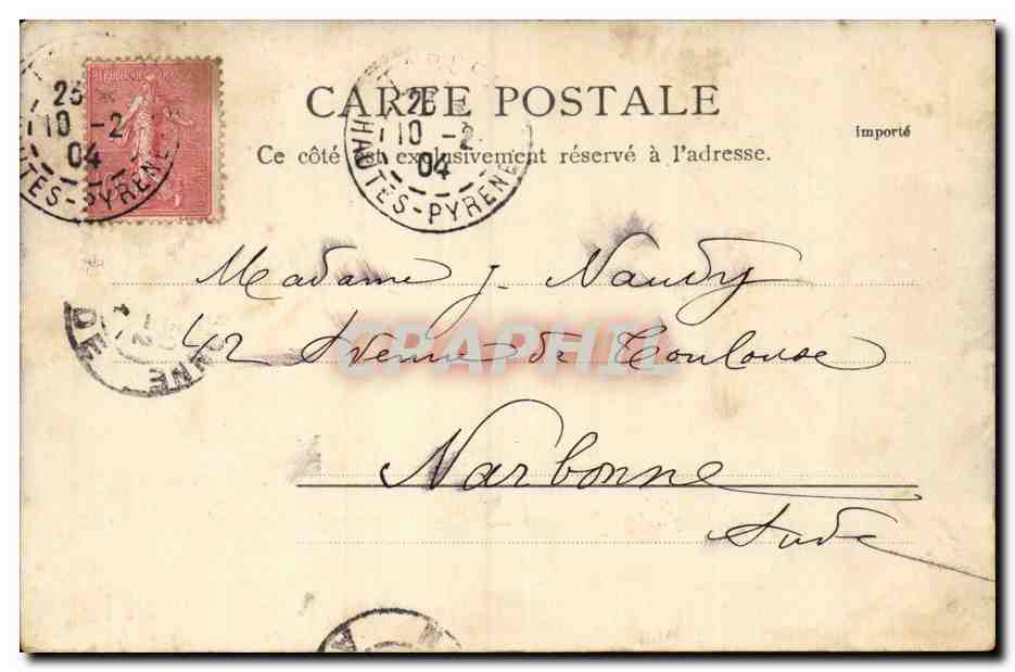 Bagnères-de-Bigorre — Établissement Thermal — Louis Torné, éditeur — Verso
