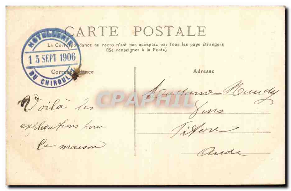 Bagnères-de-Bigorre — Escursione al Lago Blu e alla Gola del Chiroulet — Editore Les Pyrénées, n°490 — Verso