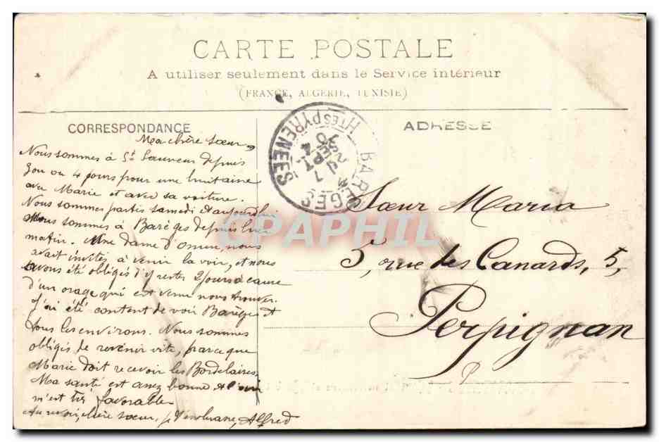 Bareges - Hôpital militaire et Établissement médical — A. Villatte, Edit. Tarbes — Reverso