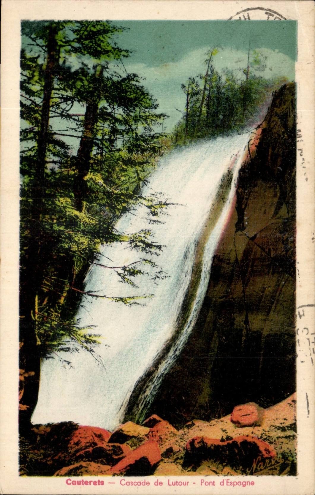 Cauterets — Cascade de Lutour — Pont d’Espagne — éditeur Nars