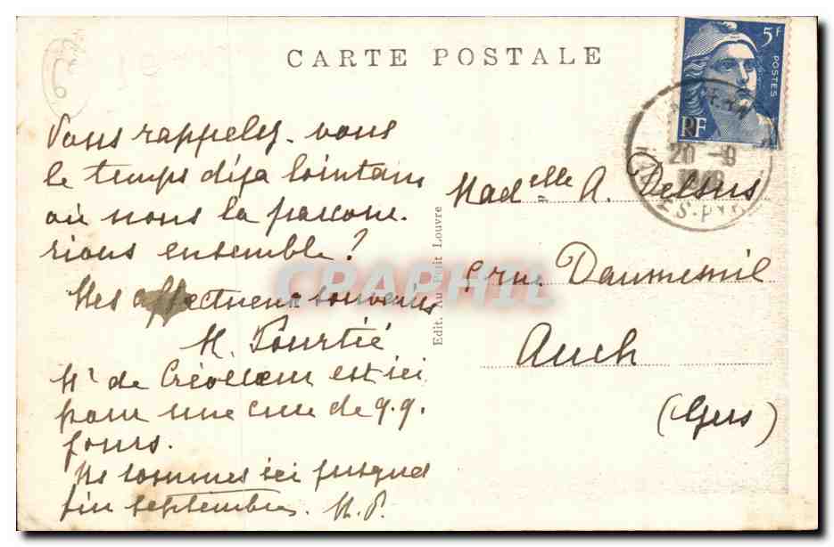 Capvern cPA Route du Bouride et l'etablissement — Rückseite