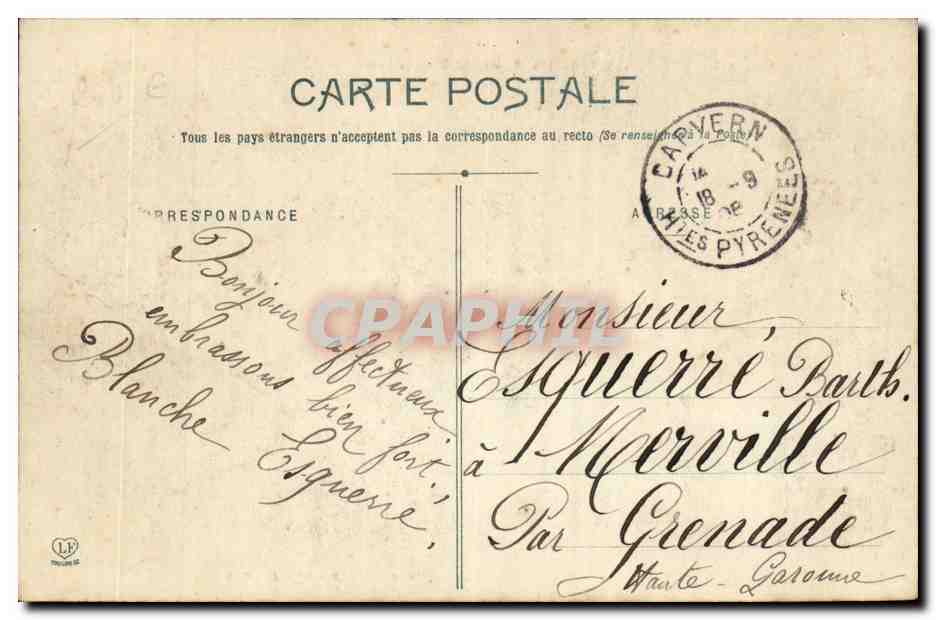 Capvern — Ankunft am Bounhidé-Weg - Getränkestelle — Verlag Toulouse, n°93 — Rückseite