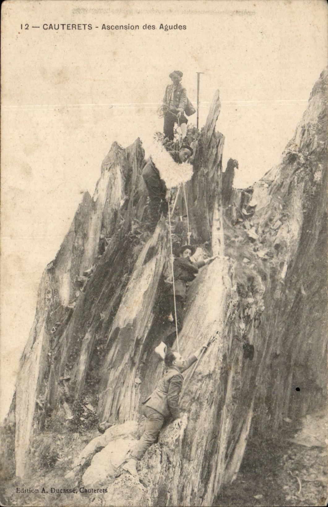 Cauterets Antike Ansichtskarte Aufstieg der Agudes (Alpinismus)