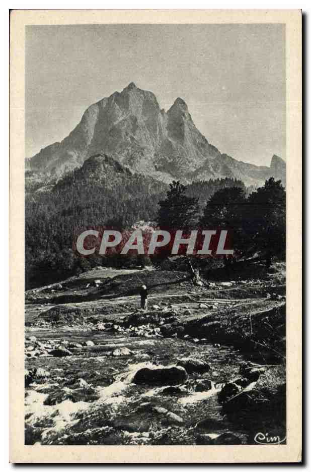 Pic du Midi d'Ossau — Les Pyrénées — Héliogravure C. Macon