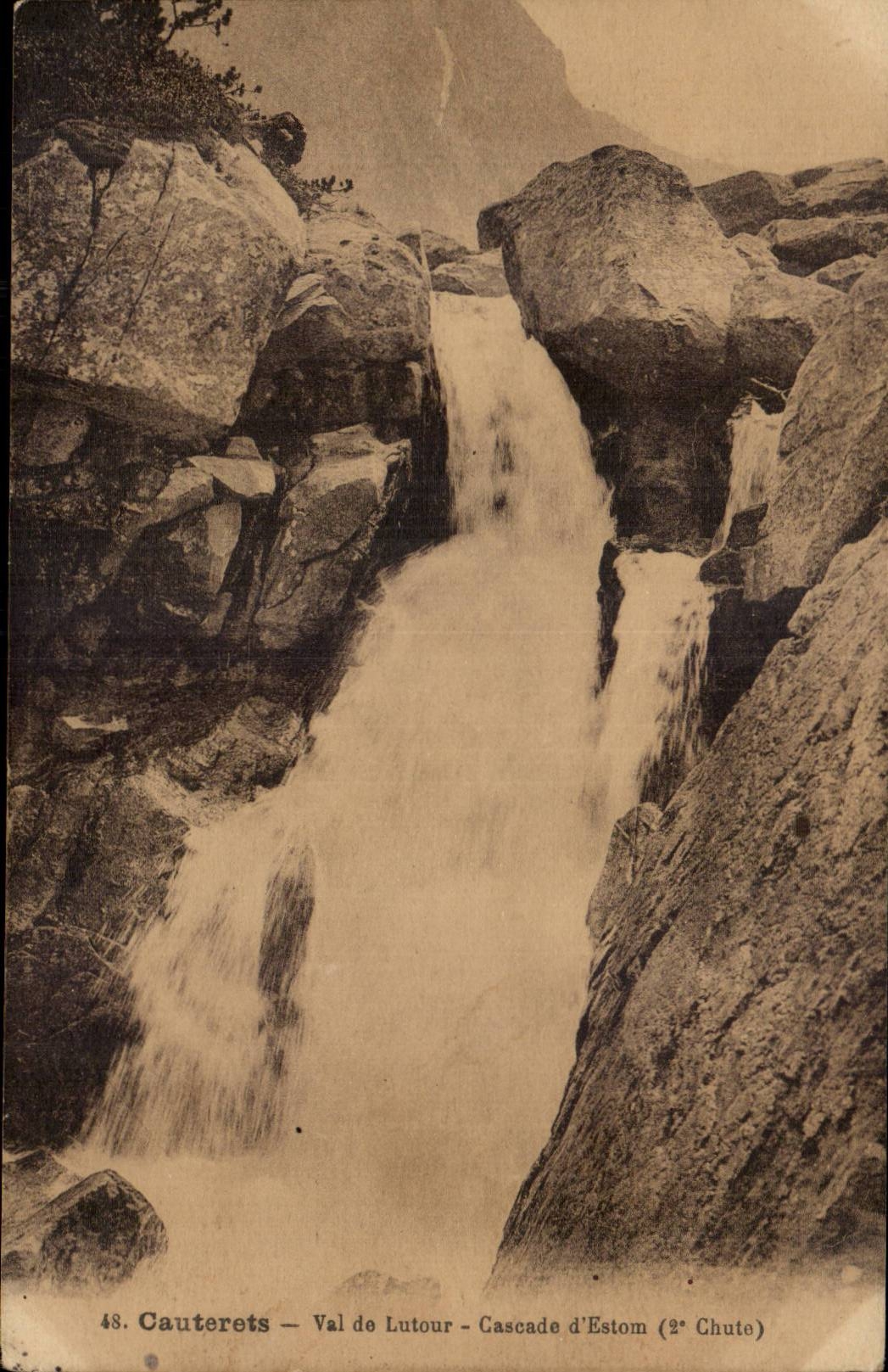 Cauterets — Val de Lutour — Cascade d'Estom (2° Chute) — Éditions Pallier & Brocaire