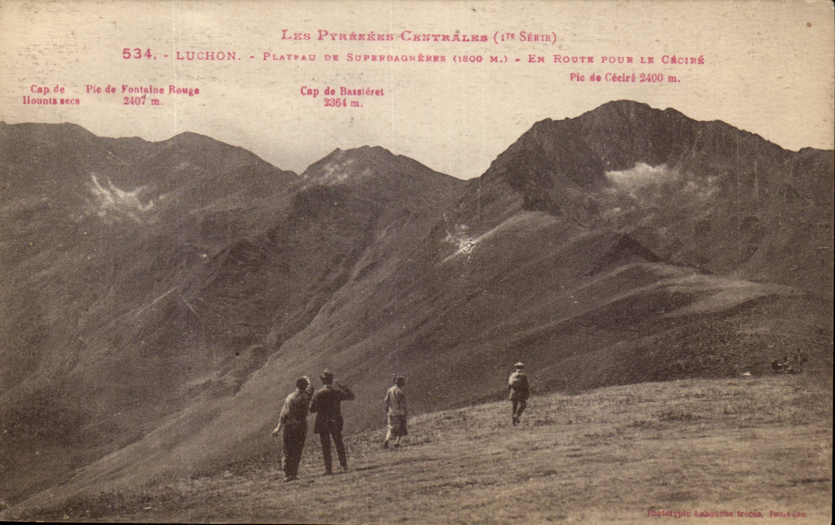Luchon - Plateau de Superbagnères (1800 m.) - En Route pour le Céciré — Phototype Labouche Frères, Toulouse
