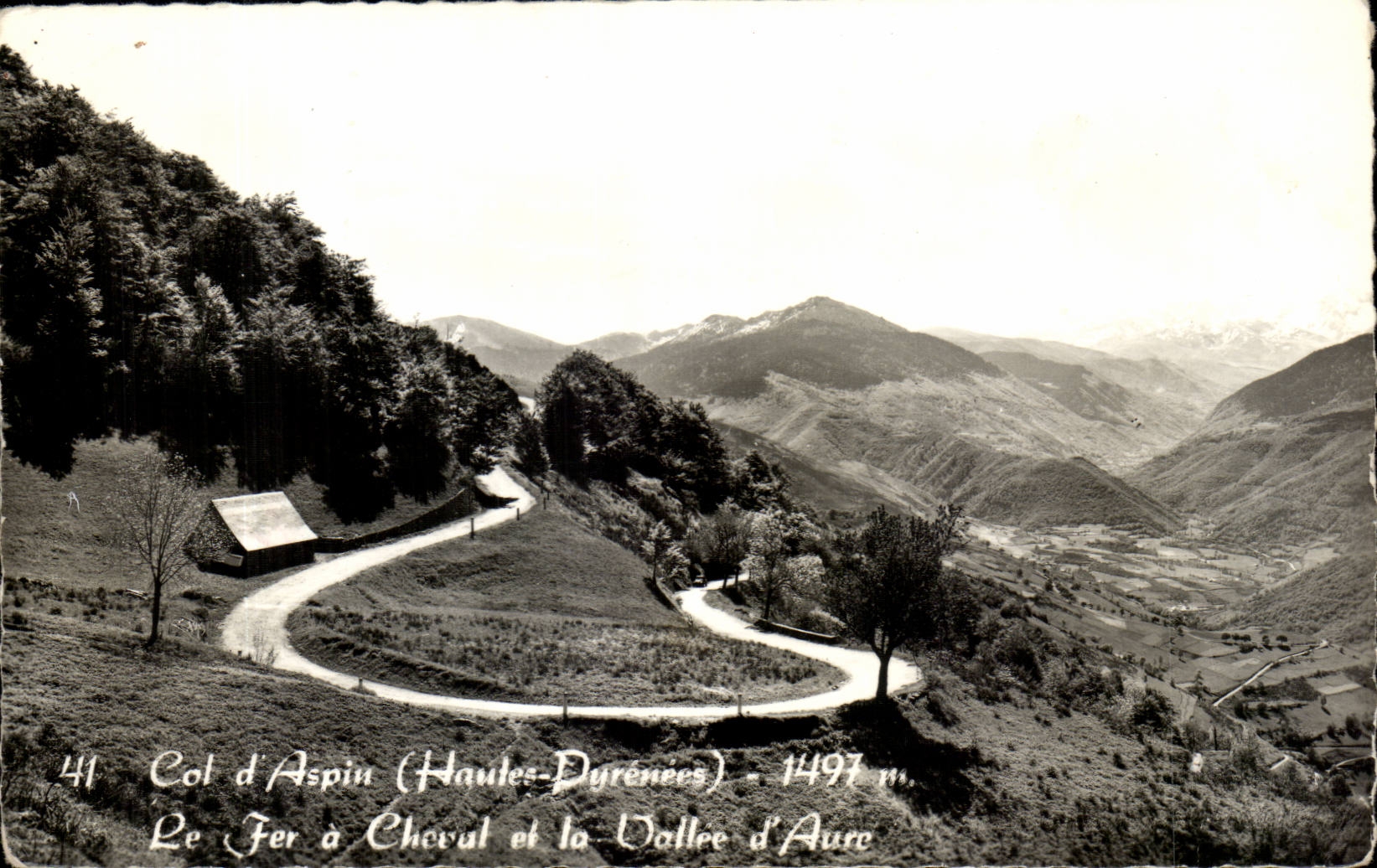 CPSM Col d'Aspin le fer a cheval et la vallee d'Aure