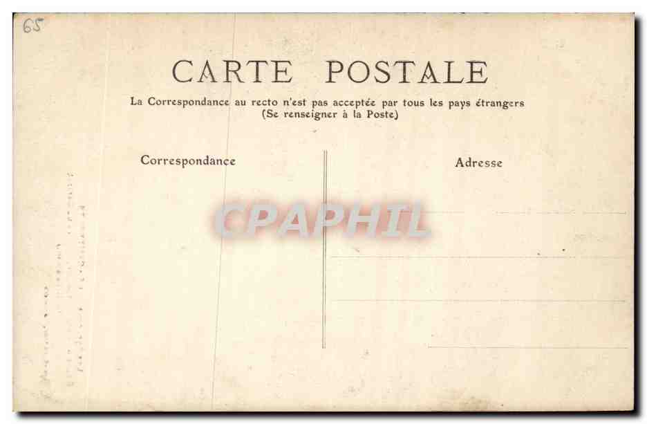 CPA Cauterets Route du pont d'Espagne Gouffre du Cerizet — Verso