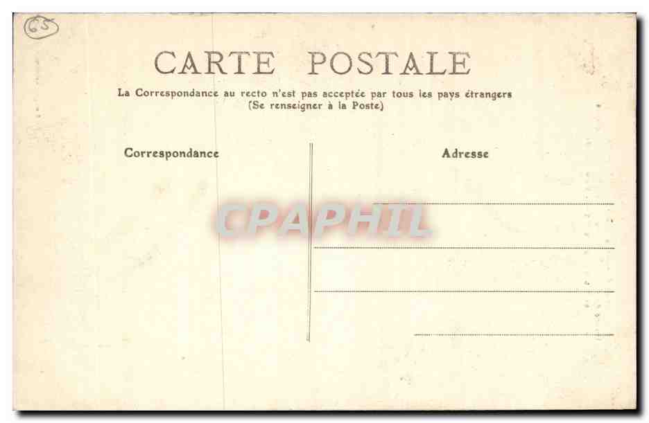 CPA Cauterets Route de Pierefitte Cauterets Pont de secours et pic du peguere — Verso